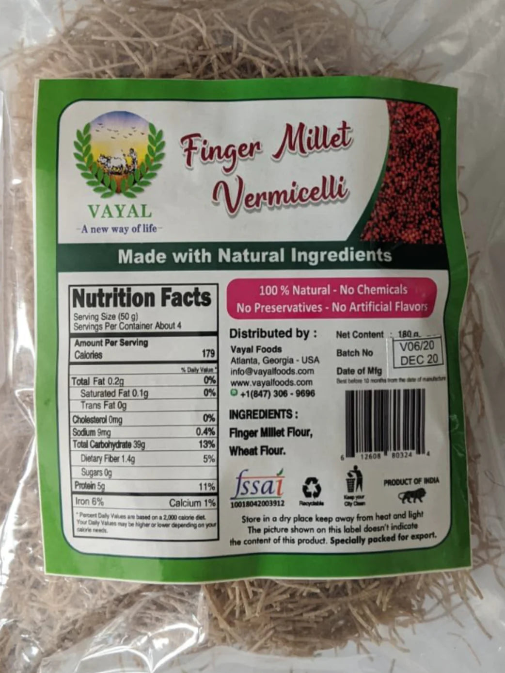 Finger Millet - Vermicelli