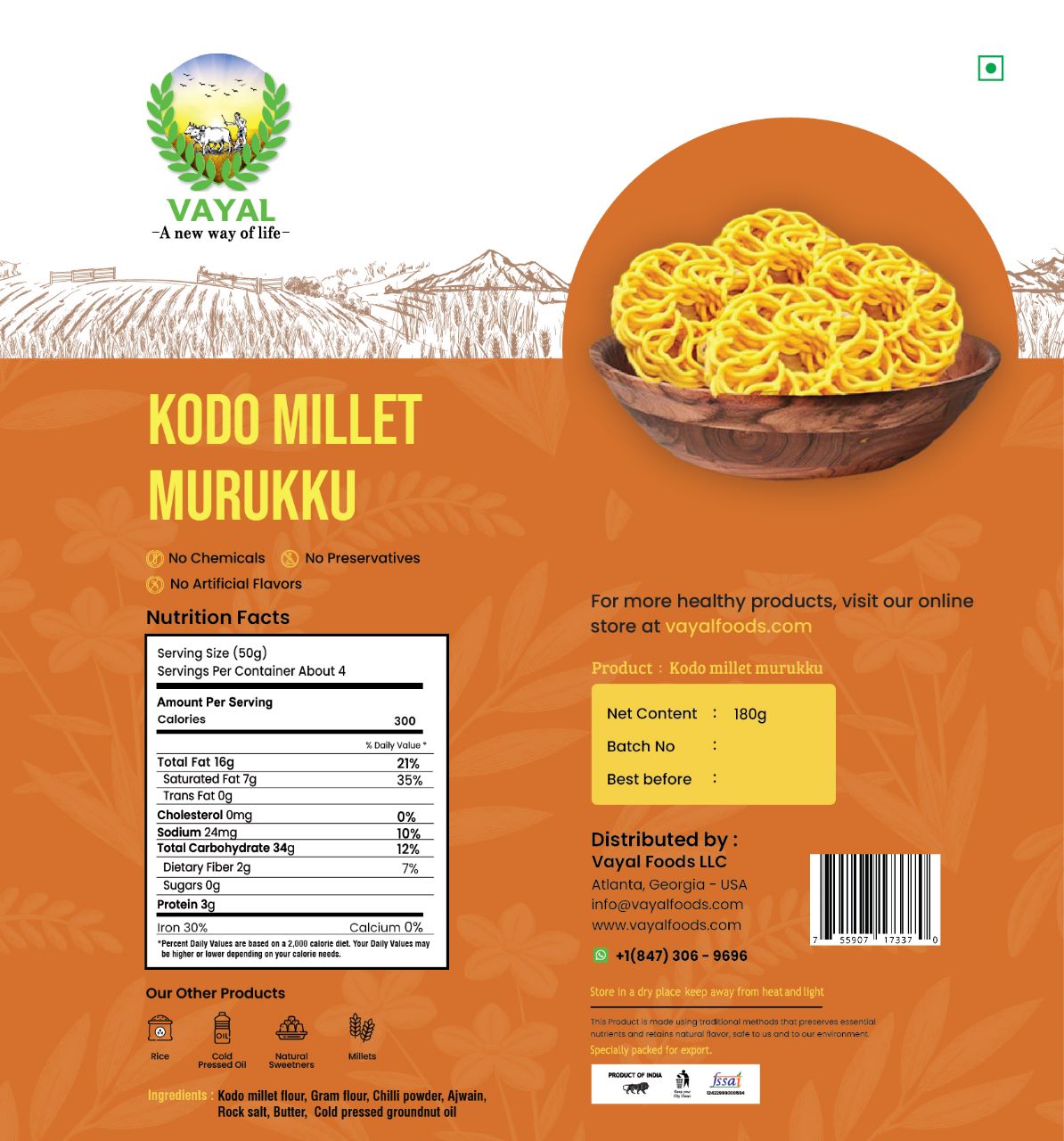 Kodo Millet Murukku