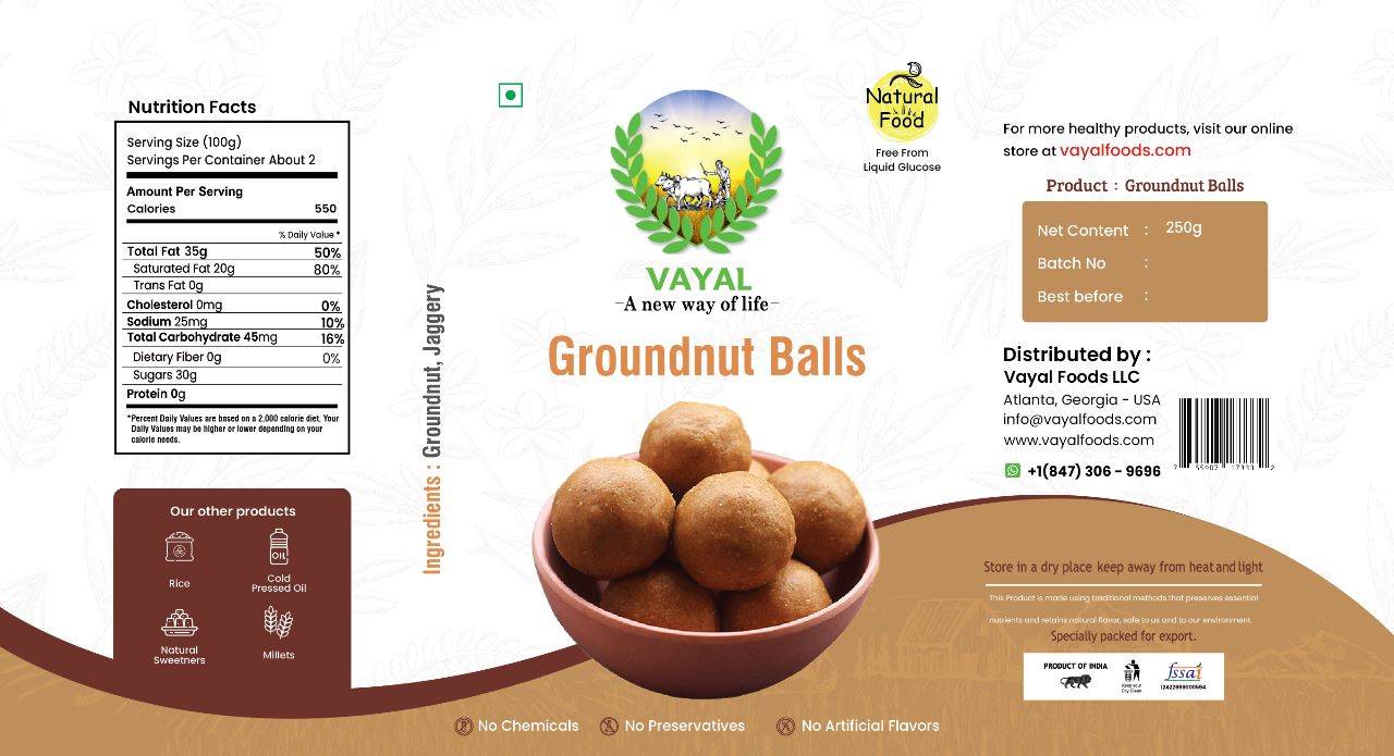 Groundnut Laddu made with 100% Natural Ingredients