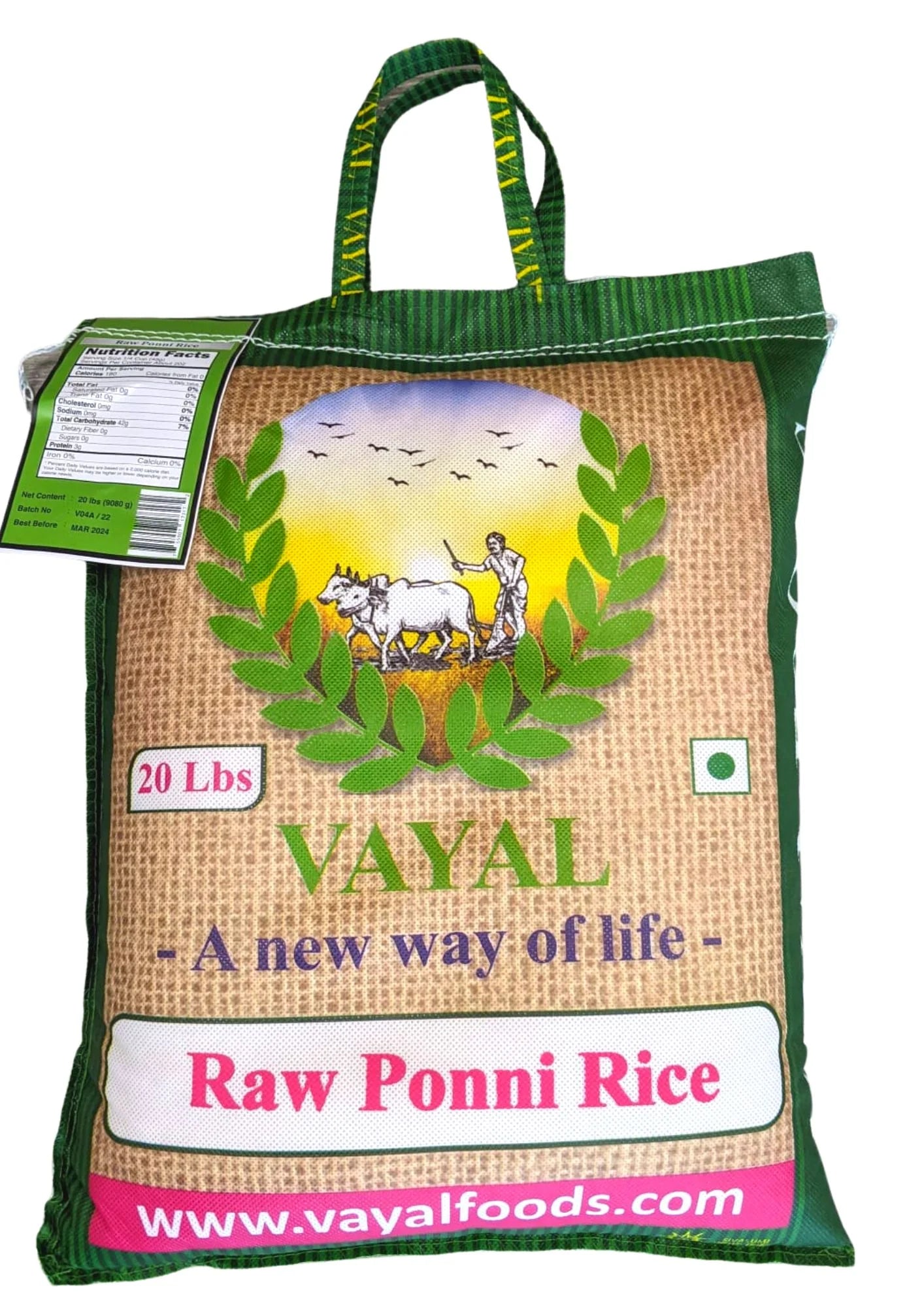 Ponni Raw Rice (20 lbs) – Chettinad Batter Point